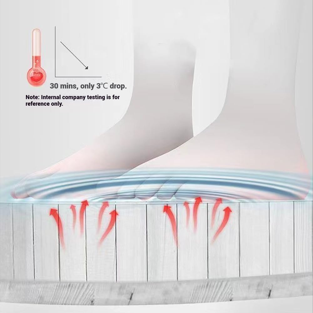 Bain De Pieds en Bois De 10,2 Pouces avec Couvercle, Équipé De Roues De Massage des Pieds Et d'un Robinet De Vidange, Petit Bain De Pieds en Bois Massif Soulage La Pression des Pieds