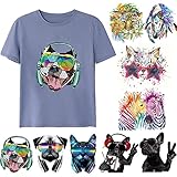 Bügelbilder Motive,Senteen 9pcs Bügeltransfer Bilder Aufnäher Kinder Bügelflicken Thermotransfer Bügelbilder Tiere Aufbügelflicken Bügelmotive Wärmeübertragung Aufkleber,Für Kleidung T-Shirt Jeans Diy