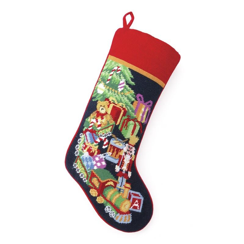 11 x 18 in. Toy Train Needlepoint Stocking