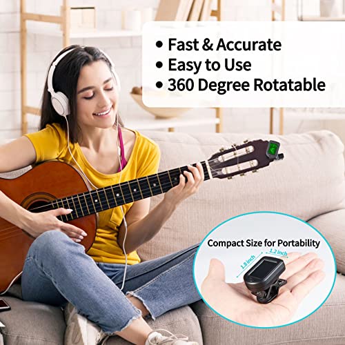guitar tuner clip on ukulele tuner 1 pack for guitar bass ukulele violin banjo tuner
