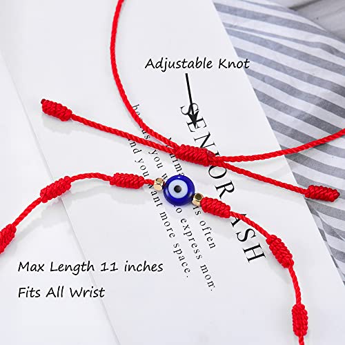 Tarsus TAR-048-2RED 7 Knots Kabbalah Red String Bracelet Protection Evil Eye Bracelets thumb #3