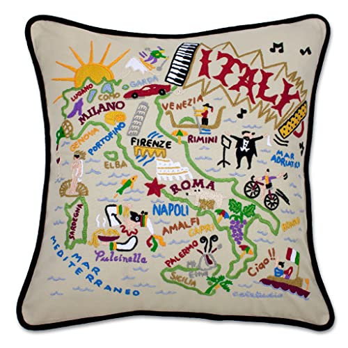 Catstudio Italy Hand Embroidered Decorative Throw Pillow