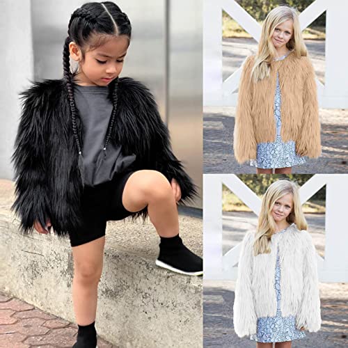 Kids Faux F𝐮r Cardigan Jackets Fleece Trendy Warm Shaggy Coats Girls S𝐡erpa Casual Thick Fall Winter Outerwears4