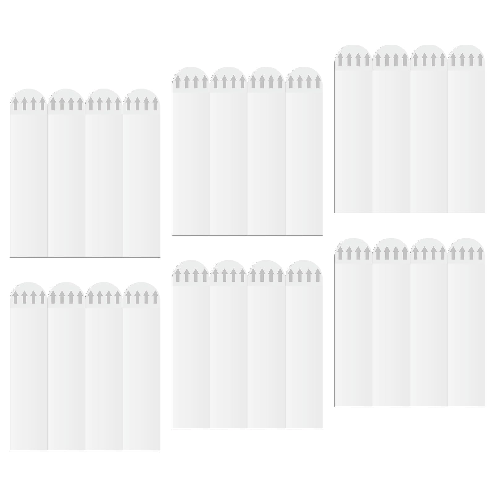 24 Pcs of Strips Pictures Hanging Medium Refill Adhesive Strips, Effortless Damage-Free Hanging for Living Spaces, Ideal for Medium Indoor Wall Hooks, Tool-Free Removal 92x19mm, White, FF2P-HYM-7