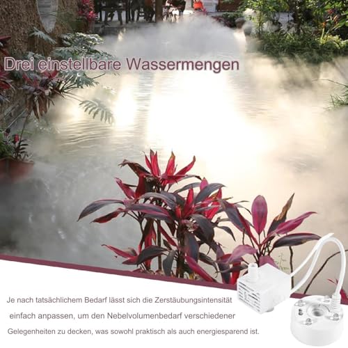 Nevalerra Water Fogger Mist Maker - Ultra Atomizer, Teichbefeuchter, haltbarer Leichter Konstruktion Stabiles wasserdichtes Design | Langlebige Leistung für Garten Terrasse Fischtank Innen im Freien