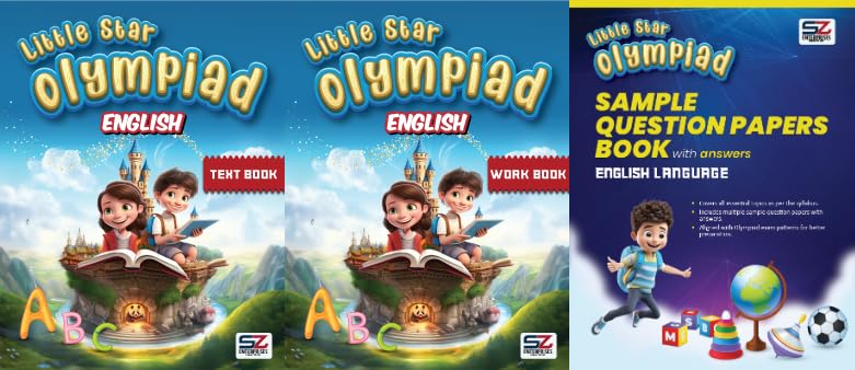 Little Star Literature English Text Book, Work Book and Question Paper Booklet set of 3 Book – Upper KG – UKG