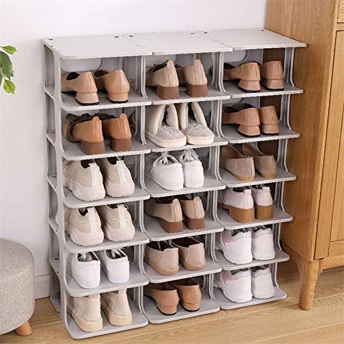 ArinkO platzsparendes Schuhregal aus Stoff für stapelbare Schuhaufbewahrung und Organisation