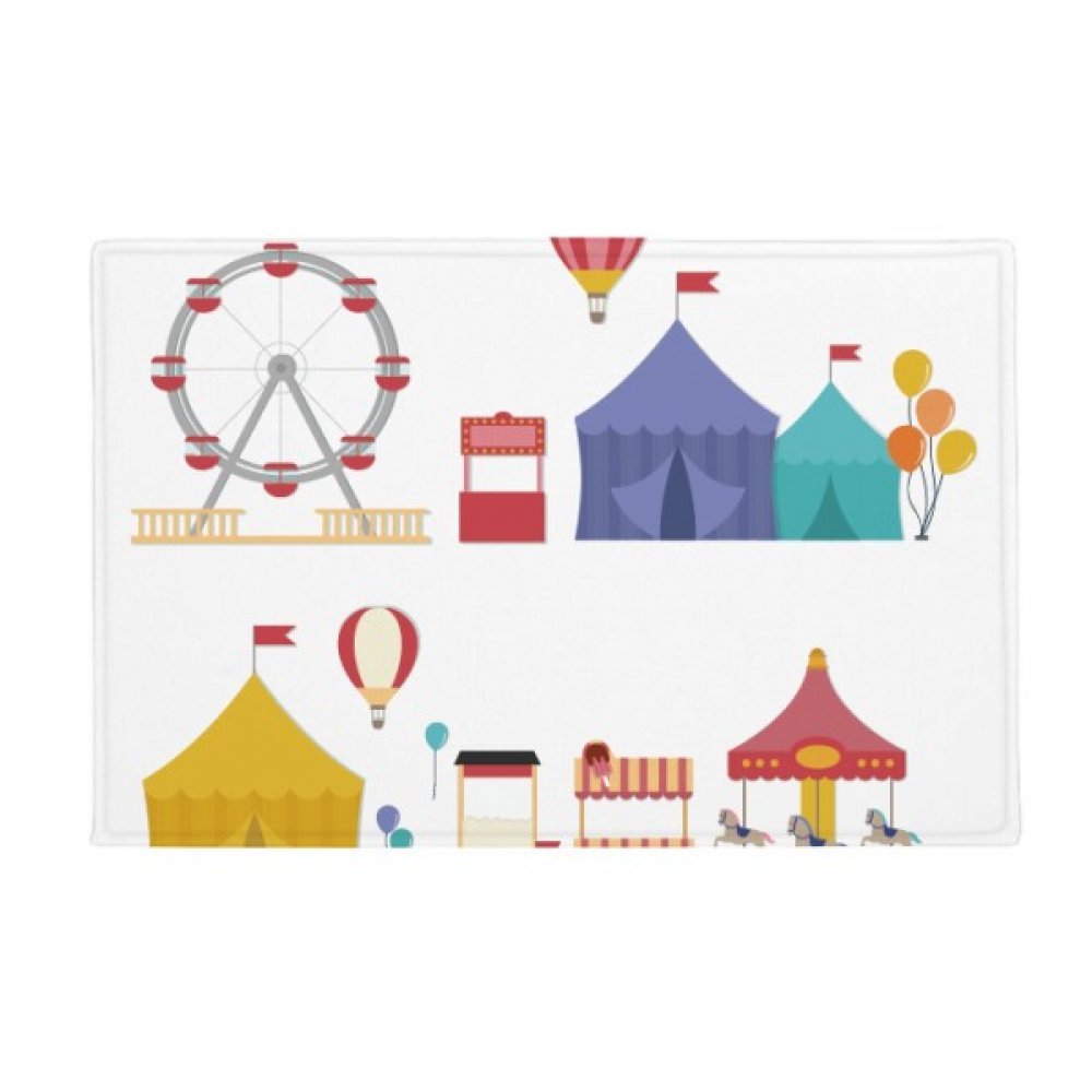 DIYthinker Amusement Park Facilities Colourful Pattern Ground Mat Non Slip Floor Bathroom Door Rug Carpet