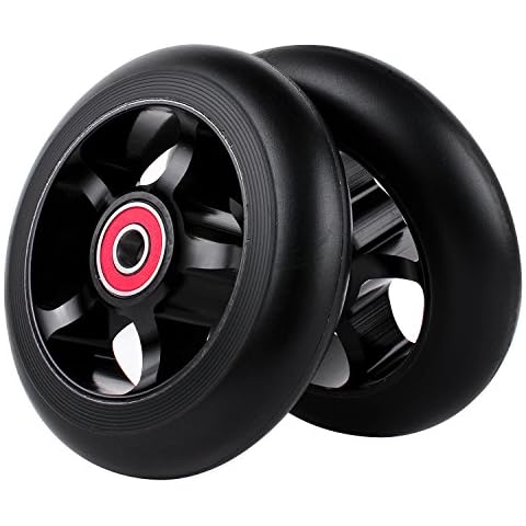 Z-FIRST 2pcs Replacement 100mm Pro Scooter Wheel with ABEC 9 Bearings Fit for MGP/Razor/Lucky Pro Scooters (Black) Cover
