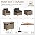 Aoxun Patio Furniture Sets, 9-Piece Outdoor Patio Furniture with 44'' Propane Gas Firepit Table and 11FT X 11FT Cantilever Umbrella, Wicker Outdoor Conversation Set for Backyard