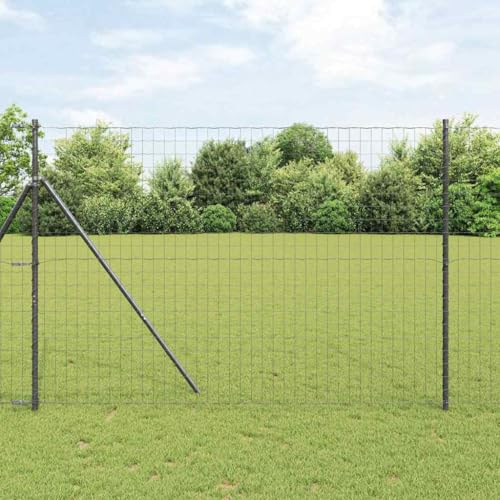 Clôture de jardin résistante aux intempéries en acier durable gris - 3