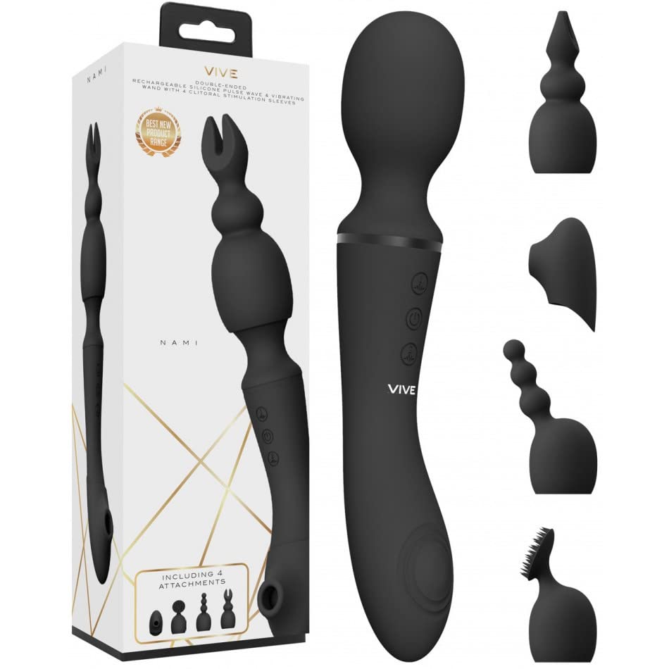 Vive Nami Pulse Wave Vibrating Wand Vibrator, Black : Amazon.com.au:  Health, Household & Personal Care