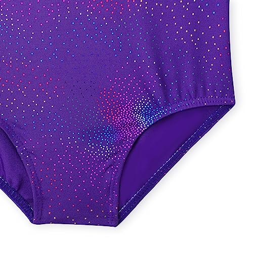 HOZIY Leotards for Girls Ballet Gymnastics Sleeveless Long Sleeve Colorful Sparkles Aqua Blue Pink Purple Solid