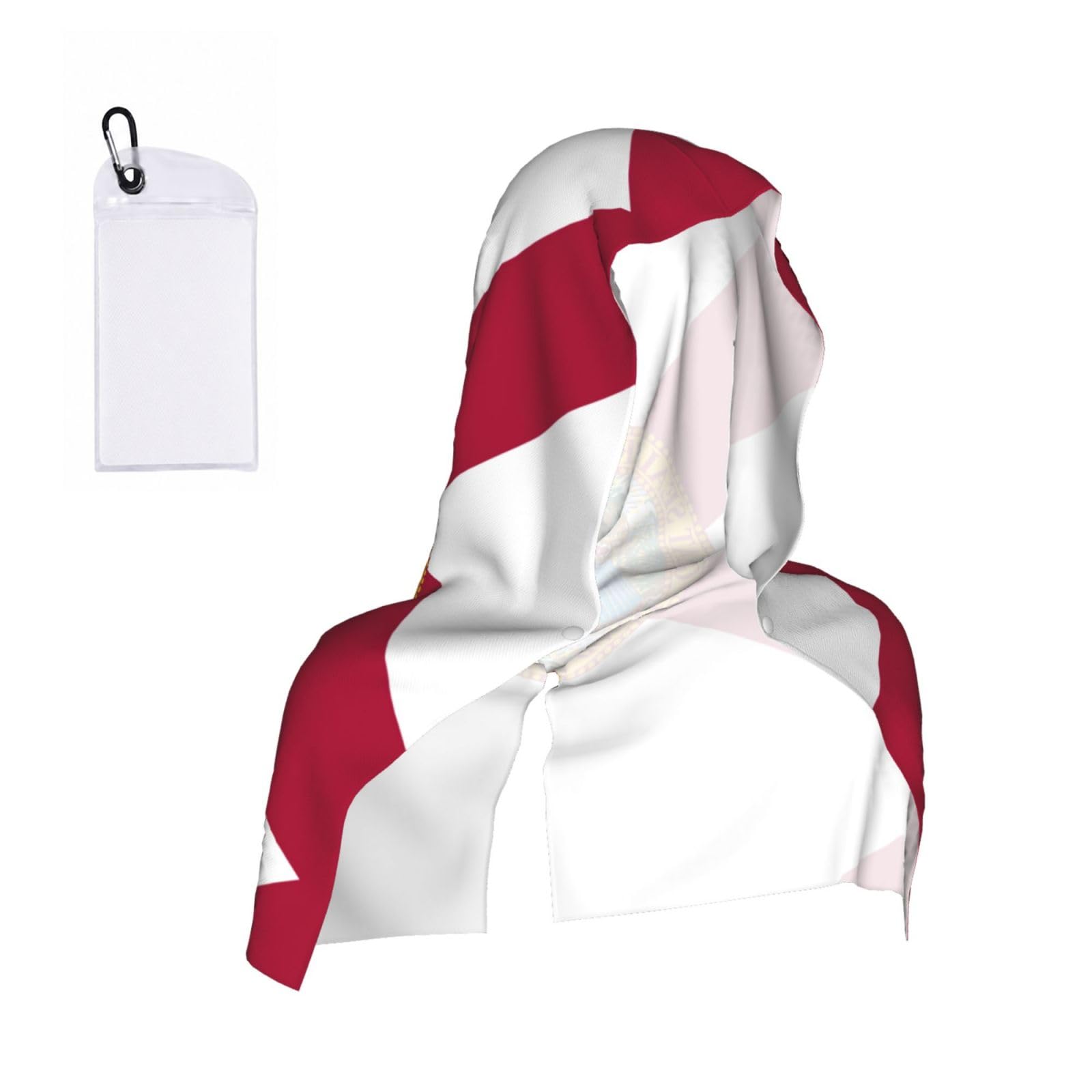 DUWAA Flag Of Florida Print Cooling Hooded Sports Towel, 30×60cm Quick Drying Summer Cool Head Wrap For Neck And Face