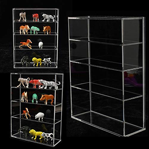 Infgreate-Portable Mini Refillable Empty Spray Bottle,Four-Layers Sliding Door Acrylic Display Box Show Case for Mini Perfume Bottle