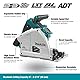 Makita DSP600ZJ Akku-Tauchsäge 56mm 2x18 V (ohne Akku, ohne Ladegerät) im MAKPAC & DMR115 Akku-Baustellenradio (ohne Akku, ohne Ladegerät), Türkis, Schwarz, Silber