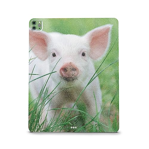 Image of MightySkins Carbon Fiber Skin Compatible with Apple iPad Pro 12.9 inch M2 6th Gen (2022) Full Wrap Kit - Piglet | Protective, Durable Textured Carbon Fiber Finish | Easy to Apply | Made in The USA