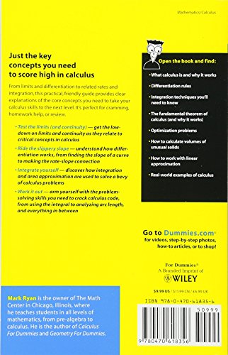 Calculus Essentials For Dummies
