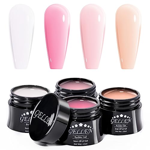 Set de Gel Constructor para Uñas Gellen, 4 Colores