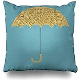Throw Pillow Covers How I Met Your Mother Yellow Umbrella Pillowslip Square Sofa Cute 18 x 18 Inches Cushion Cases Pillowcases
