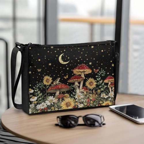 Small Capacity Shoulder Bag for Women Men Crossbody Purse Bags Lightweight Travel Tote Handbag with Zipper Closure2