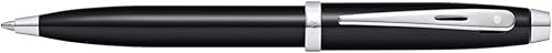 Sheaffer 100 Bolígrafo de laca negra brillante con ribete cromado pulido