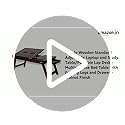 Fabulo Wooden Standard Adjustable Laptop and Study Table/Portable Lap Desk - Multipurpose Bed Table with Folding Legs and Drawer - Walnut Finish - Image 3