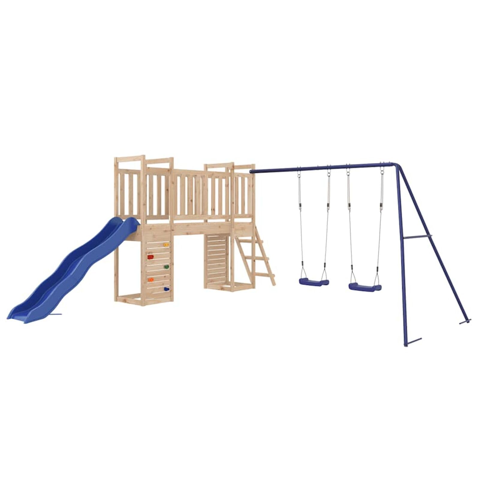 LAPOOH Set da Gioco da Esterno in Legno Massello di Pino,Casetta con Scaletta,Sport e Giochi all'aperto,Set e Attrezzature per Area Giochi-3155930