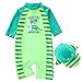 Traje de Baño para Niños - Ropa de Playa Ropa de Natación Una Pieza Protección Solar Ropa de Baño con Gorro de Baño