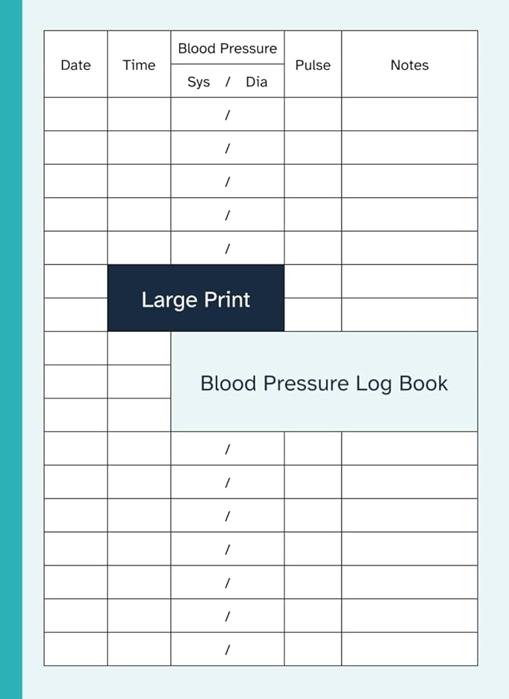 amazon-com-large-print-blood-pressure-log-book-logbook-to-record-date-time-blood-pressure-pulse-notes-big-format-size-9798538703784-edgehill-clarence-books for Free Printable Blood Pressure Diary Amazon.com: Large Print Blood Pressure Log Book: Logbook to Record Date / Time / Blood Pressure / Pulse / Notes | Big Format / Size: 9798538703784: Edgehill, Clarence: Books for Free Printable Blood Pressure Diary