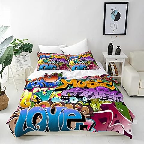 Housse de Couette ANHOPE Hippie Graffiti Cover
