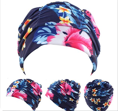 Bonnet de bain de natation HL bleu foncé équipement piscine étanche