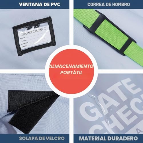 Miniatura 6 de Bramble - Funda Grande Para Cochecito De Avión - Bolsa Para Cochecito De Bebé Para Viajes En Avión - Bolsa De Transporte Impermeable Y Protectora Para El Control De Puerta Gris