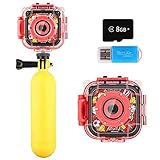 Kids Camera, iMoway Waterproof Video Cameras for Kids HD 1080P Kids Digital Cameras Camcorder with 16GB Memory Card, Card Reader and Floating Hand Grip (Blue)