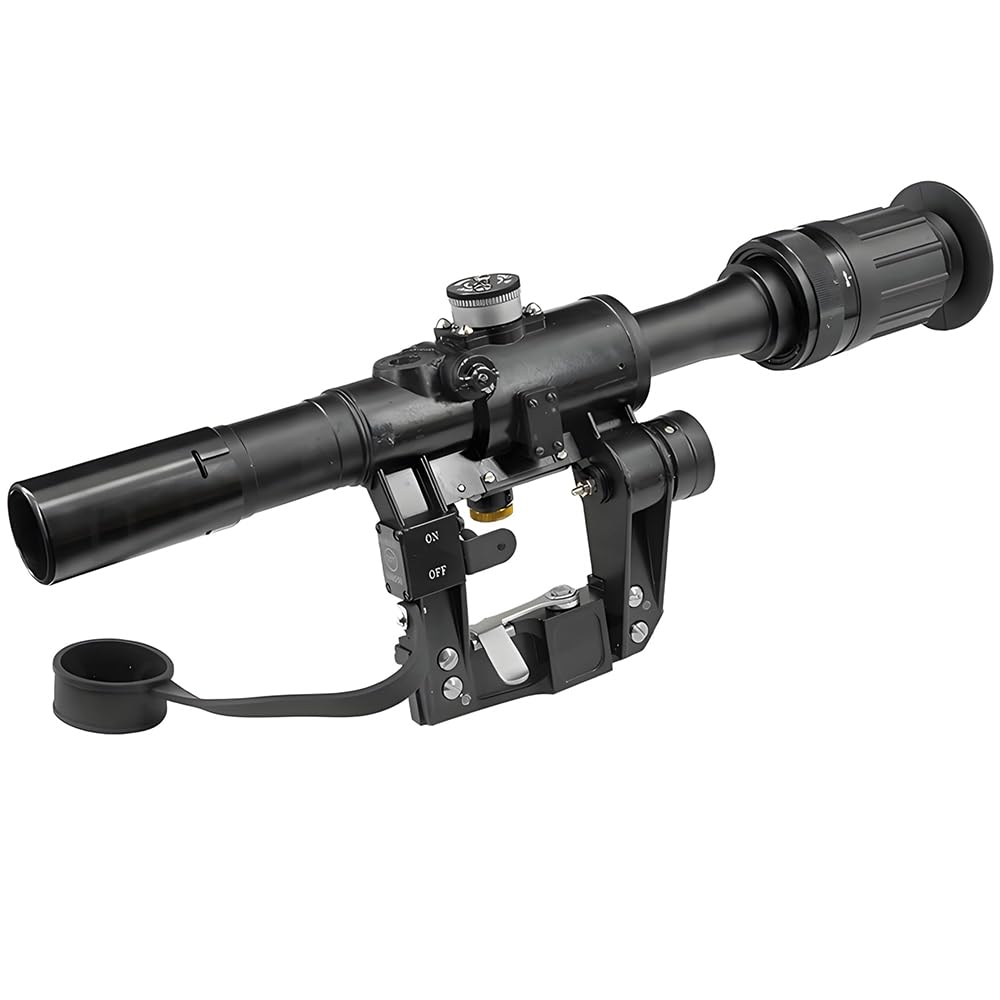 SV-D Scope 4x26mm Tactical 4X Scopes POSP Precision Optic Sights(BDC Reticle) with Side Rail Mounting System & Anti-Reflective Lens Protect Covers,Waterproof Multi-Coated Lenses Clear Bright Views