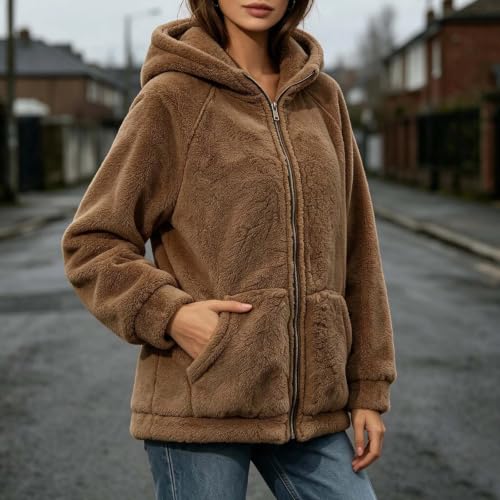 Fleece Jackets for Women Fall Winter Full Zip Warm Coats Cozy Outerwear - image 2