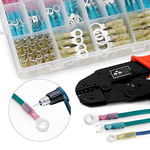 image for Kuject 255PCS Heat Shrink Wire Connectors, Waterproof Electrical Crimp