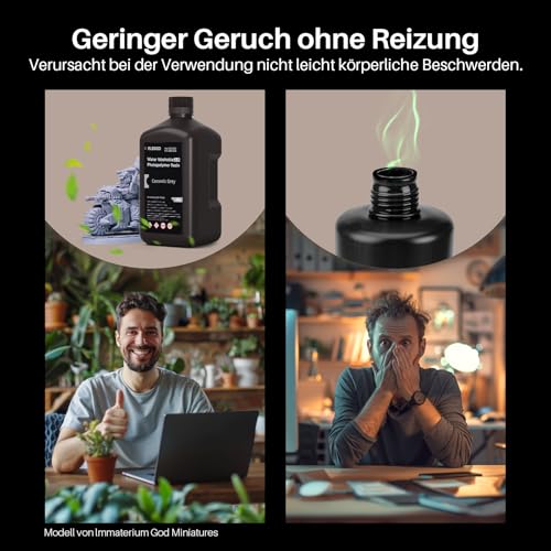 ELEGOO Resin Wasser Abwaschbar 2.0 2000g Gelb, Geringe Schrumpfung und Hohe Haltbarkeit 395-405 nm Schnelles Aushärten 3D Drucker Water Washable Resin für MSLA/LCD/DLP Resin 3D Drucker – Bild 6