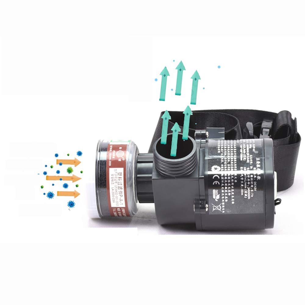 Toplionace Sicherheits Atemschutzmaske - Elektrischer Konstanter Durchfluss Mit Luftzufuhr für Das Ganze Gesicht, Tragbares Spray Malwerkzeug, Atemschutzsystem