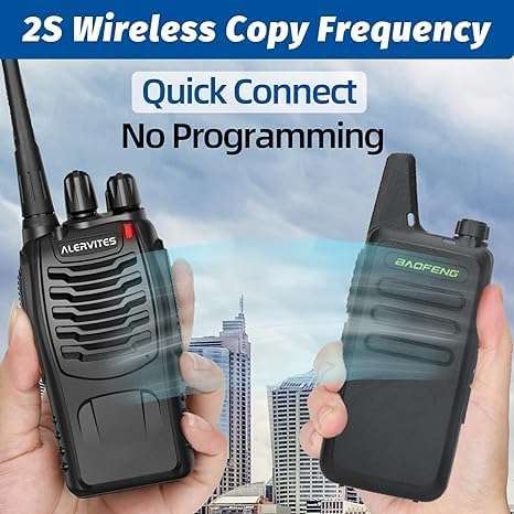 Miniatura 4 de Walkie Talkies de largo alcance para adultos, walkie talkies recargables con auricular, radio bidireccional, radio de 2 vías, frecuencia de copia