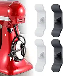 4 organizadores de cabos de dados, organizador de cabos para eletrodomésticos para mesa de cabeceira, mesa, escritório (preto + branco)