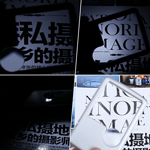 Owikar LED illuminato lente di ingrandimento 3 x 6...