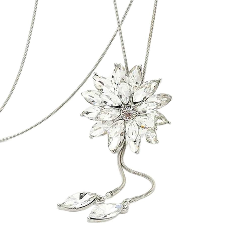 Bling Queen Silver Plated Multilayer Floral Pendant Necklace For Women, Pendant Necklace For Women, Trendy Floral Pendant Necklace For Women, Silver Pendant Necklace For Women, Cubic Necklace(Silver) (B0CMY7T5XT) Amazon Price History, Amazon Price Tracker
