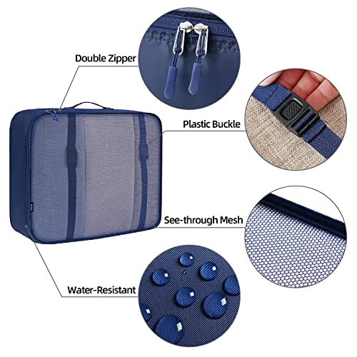 Image of BAGAIL 6 Set /8 Set /10 Set Packing Cubes Various Sizes Packing Organizer for Travel Accessories Luggage Carry On Suitcase
