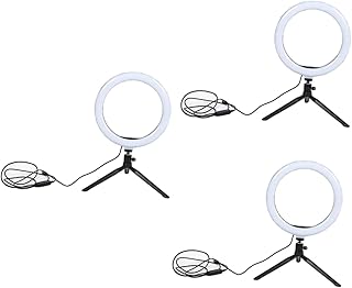 UKCOCO 3pcs 10 camera ring light selfie light livestream light makeup LED light makeup circle lights conference fill light circle camera video Beauty LED Light portable moving light