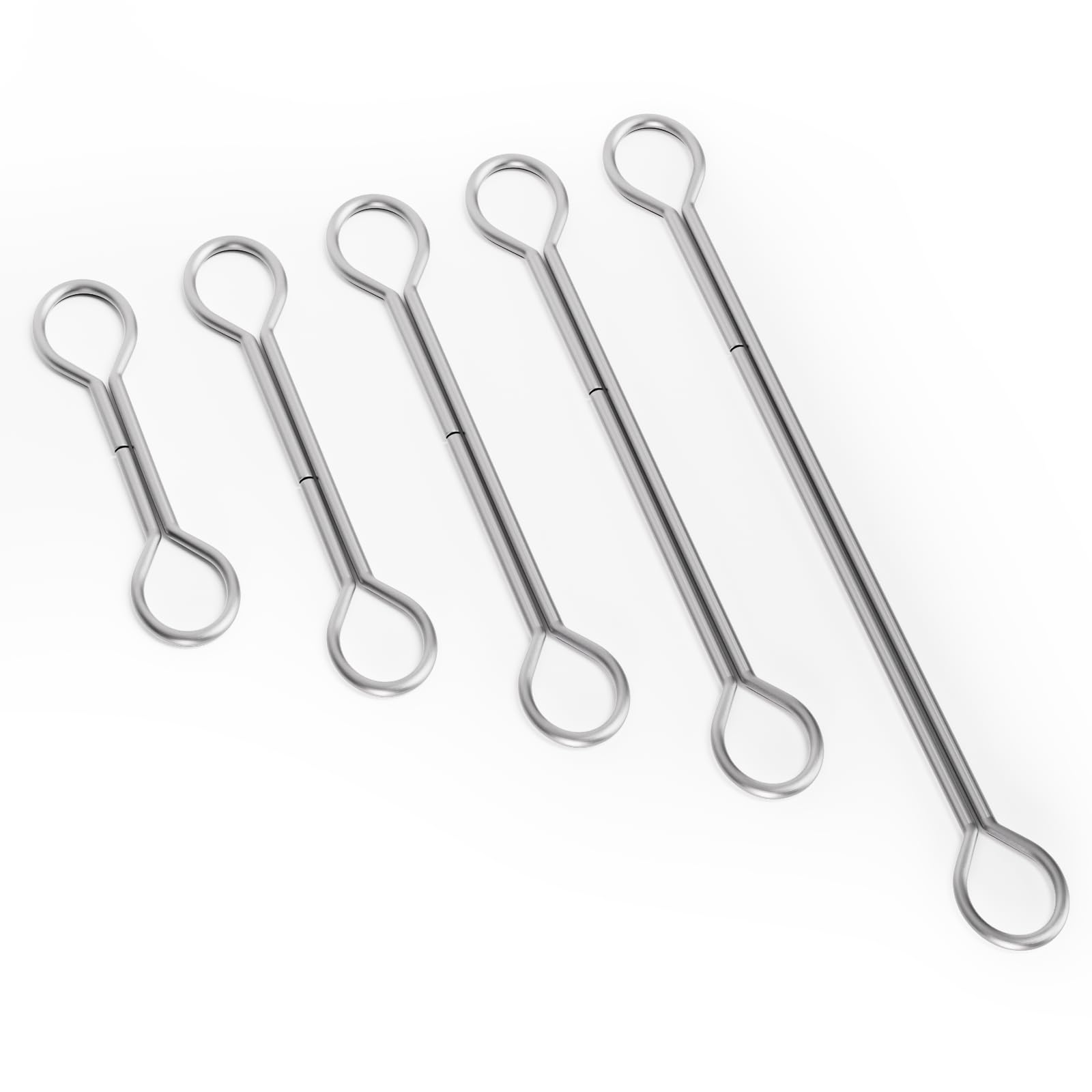 Pack of 100 Fly Fishing Flies Articulated Shanks for Fishing Lure Make, Fly Tying Materials Connector for Tying Streamers & Hooks & Beads, Use in Fresh & Saltwater Trout Bass