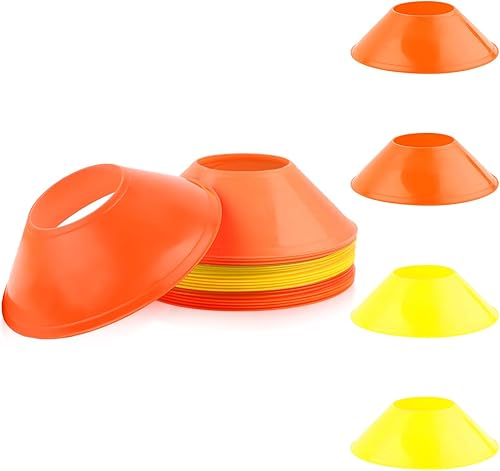 20 conos de fútbol para entrenamiento deportivo, conos de fútbol flexibles para deportes de agilidad, conos de entrenamiento para baloncesto,
