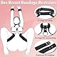 BDSM Bondage Fesselset für Frauen, Bondage Ausrüstung mit Brustfesseln Handschellen Oberschenkelriemen, SM Spielzeug mit Kinky Dessous Harness Hand- & Oberschenkelmanschetten für Paare & Bettfesselung