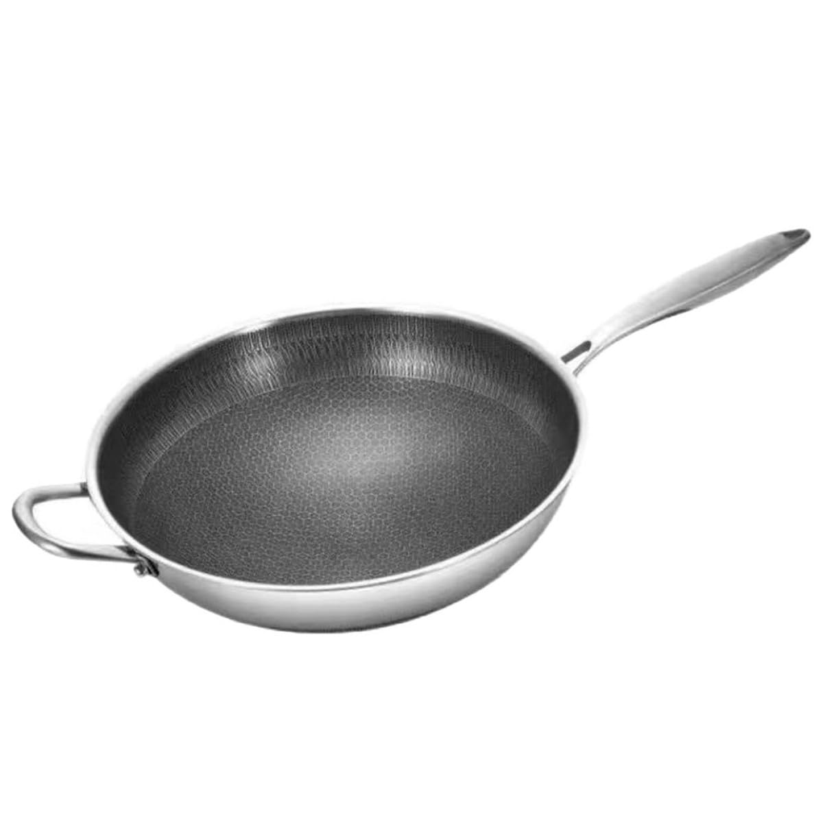 Wok antiadhésif à conduction rapide pour cuisine chinoise