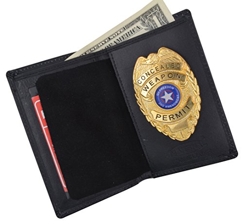 Marshal® Genuine Leather Slim Bifold ID Money Badge Holder Wallet3
